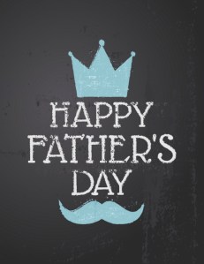 Chalkboard design greeting card for Father's day.