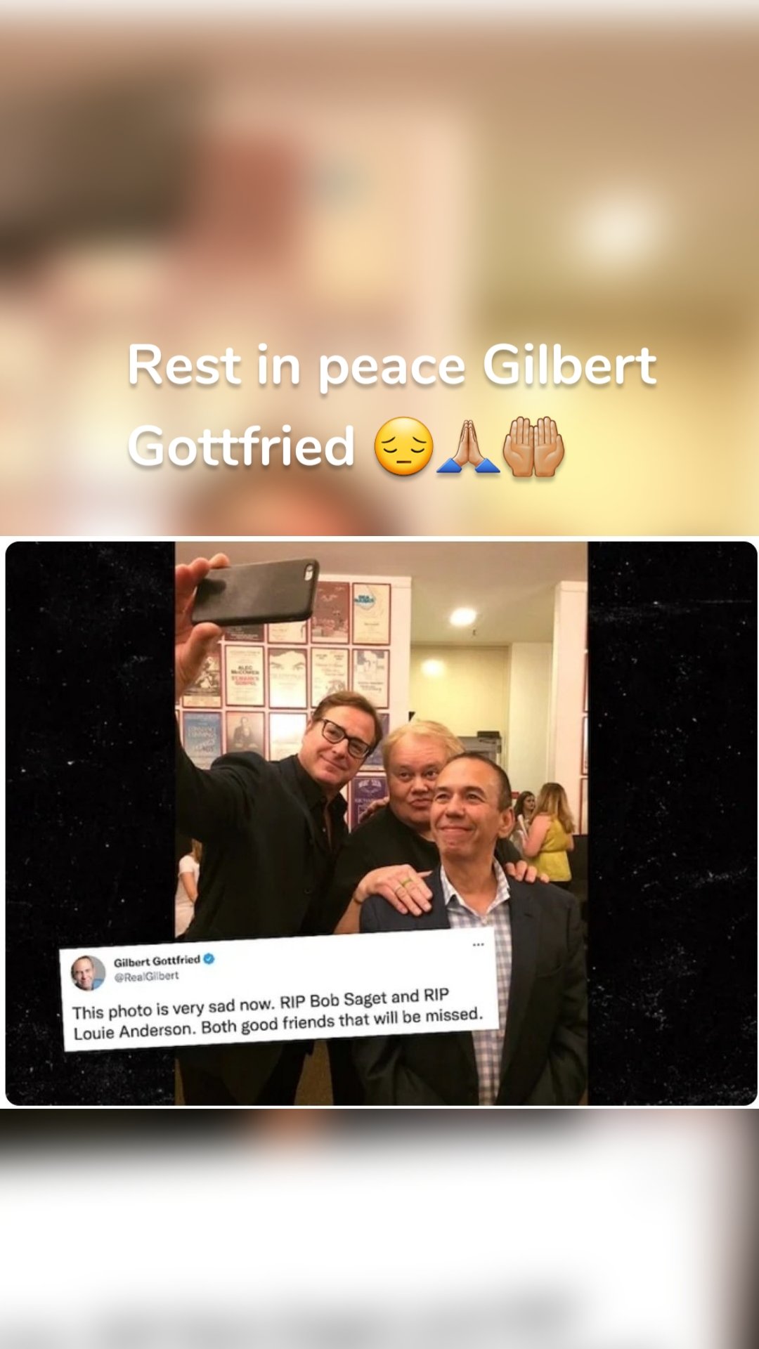 Rest in peace Gilbert Gottfried 😔🙏🏼🤲🏼